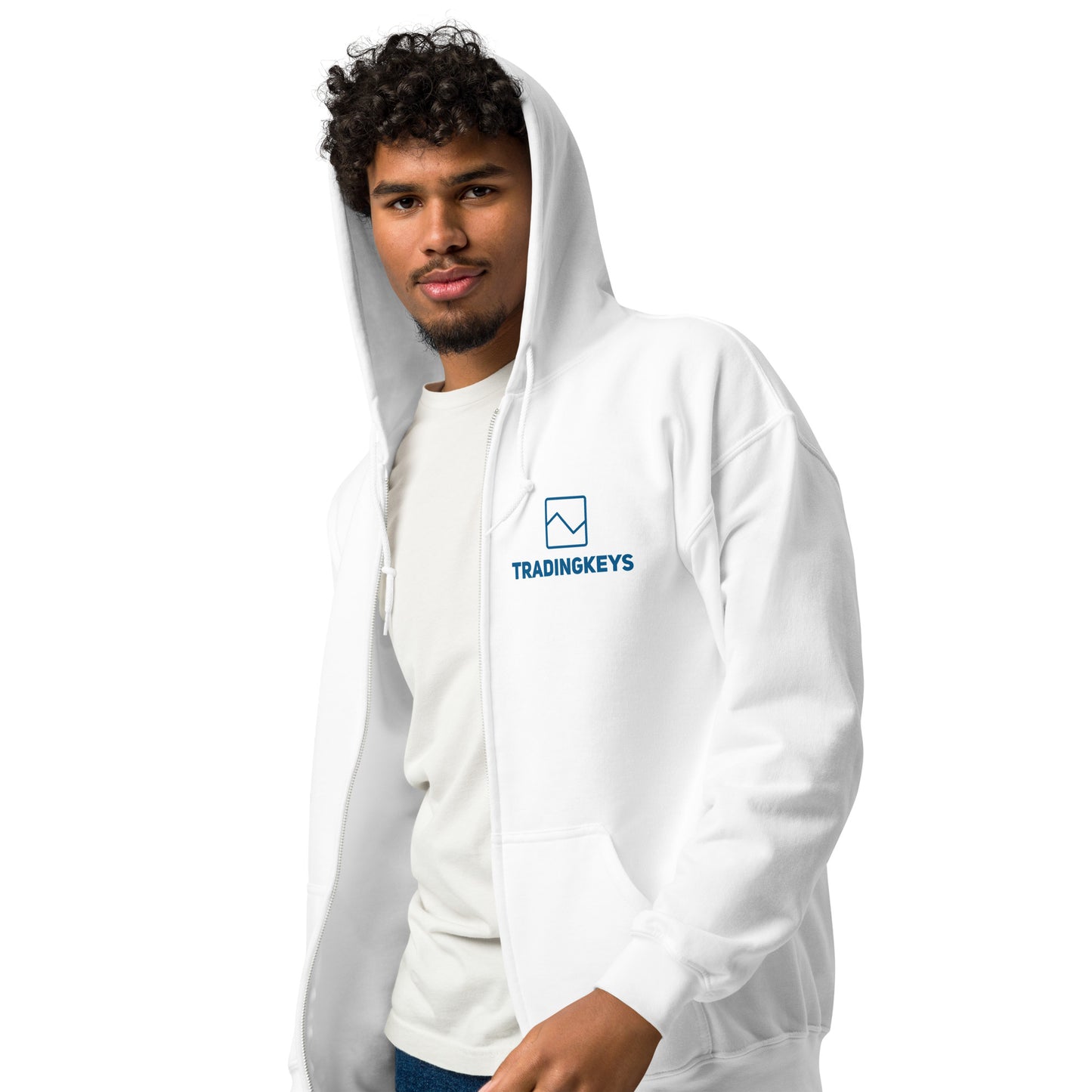 Zip Hoodie Tradingkeys White